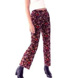 Urban Outfitters Floral Cord Crop Pant